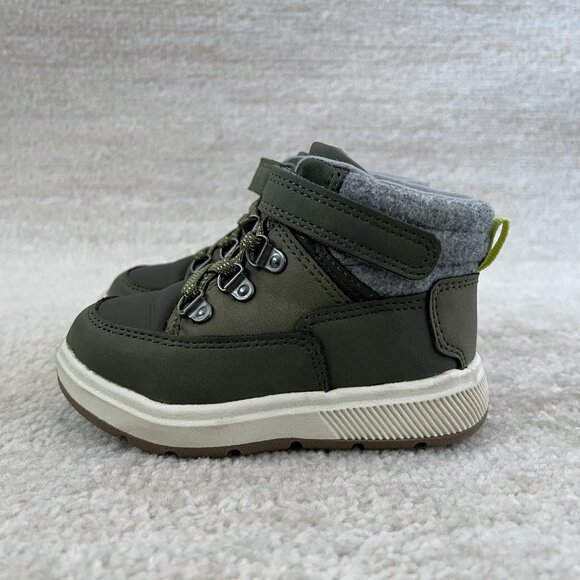 Cat & Jack Green Toddler Boots Shoes 6 - Picture 1 of 9